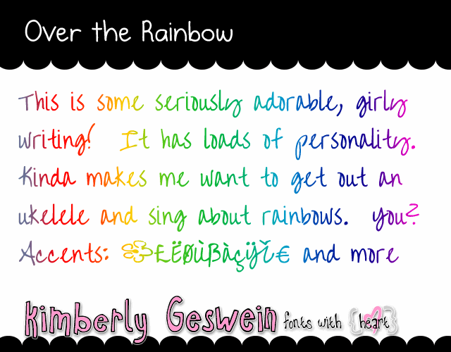 Free Over the Rainbow Font