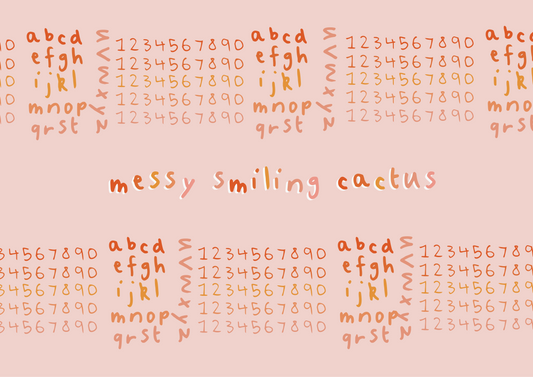 Free Messy Smiling Cactus Font