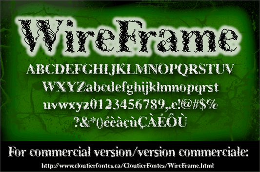 Free CF WireFrame Font
