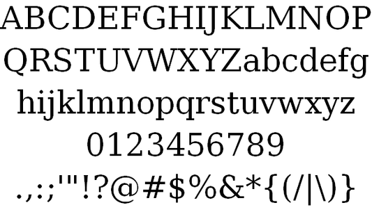 Free DejaVu Serif Font
