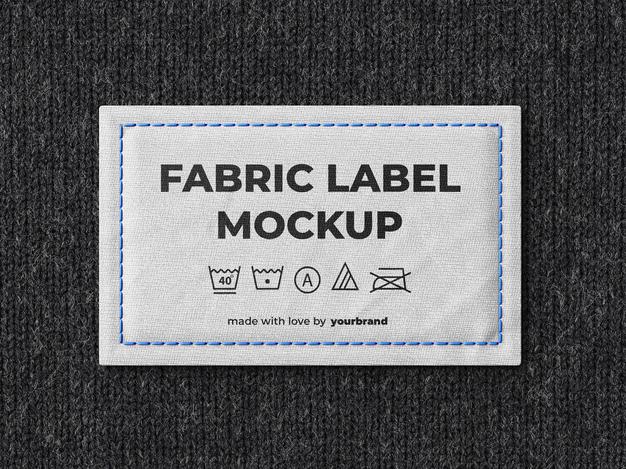 Free Fabric Label Mockup Template Psd