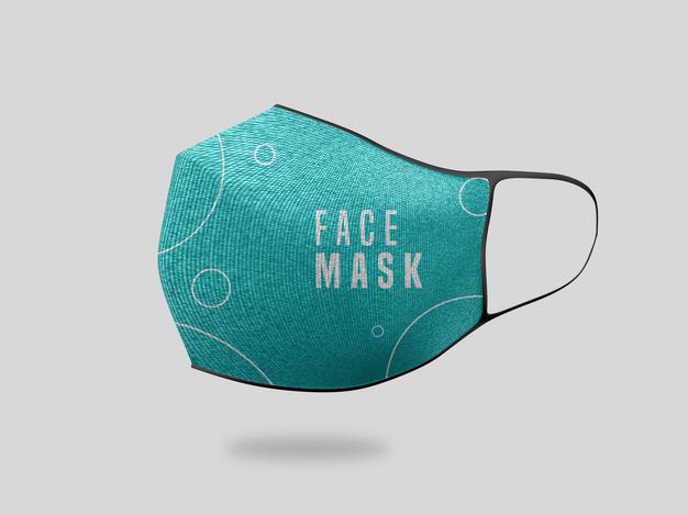 Free Face Mask Mockup Psd