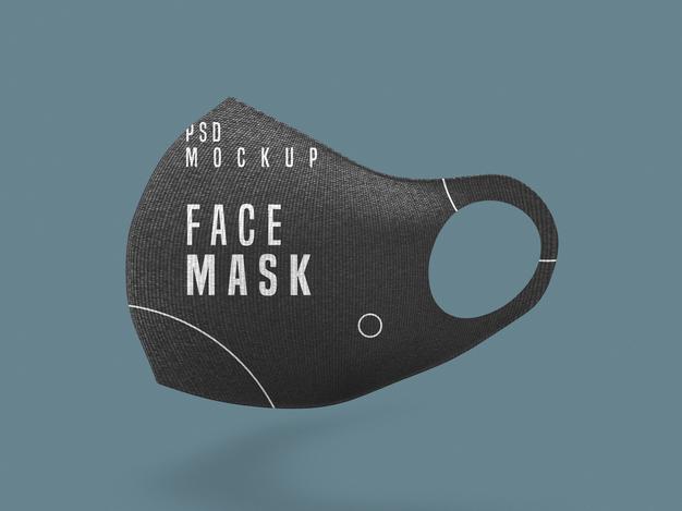 Free Face Mask Mockup Psd