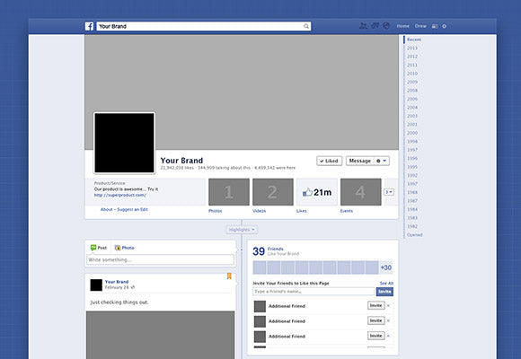 Free Facebook Page Mockup