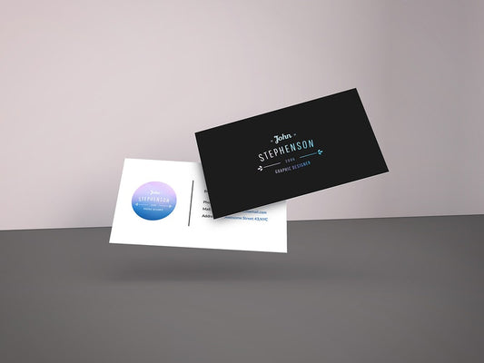 Free Falling Business Cards Mockup
