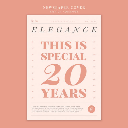 Free Fashion Newspaper Cover Template Psd
