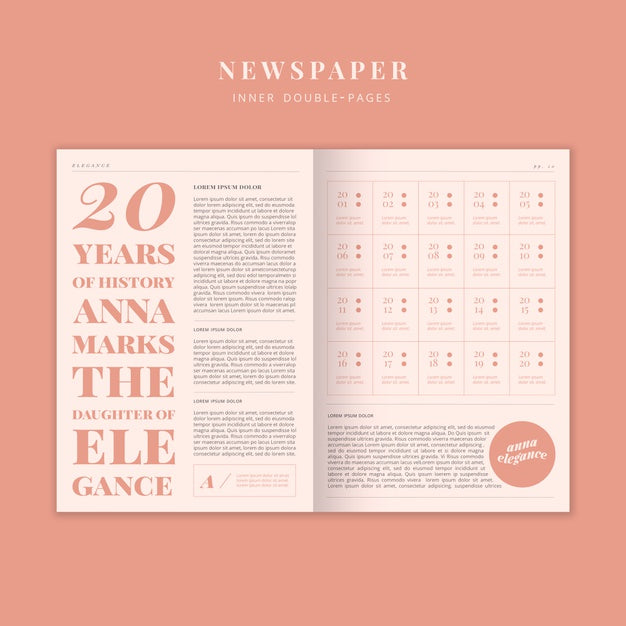 Free Fashion Newspaper Inner Double-Pages Psd