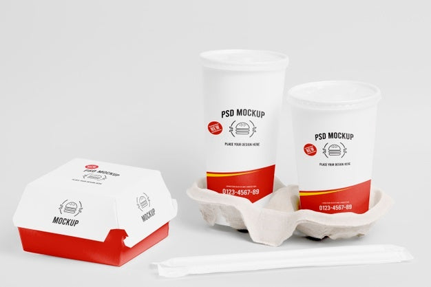 Free Fast Food Branding Mockup Design Psd
