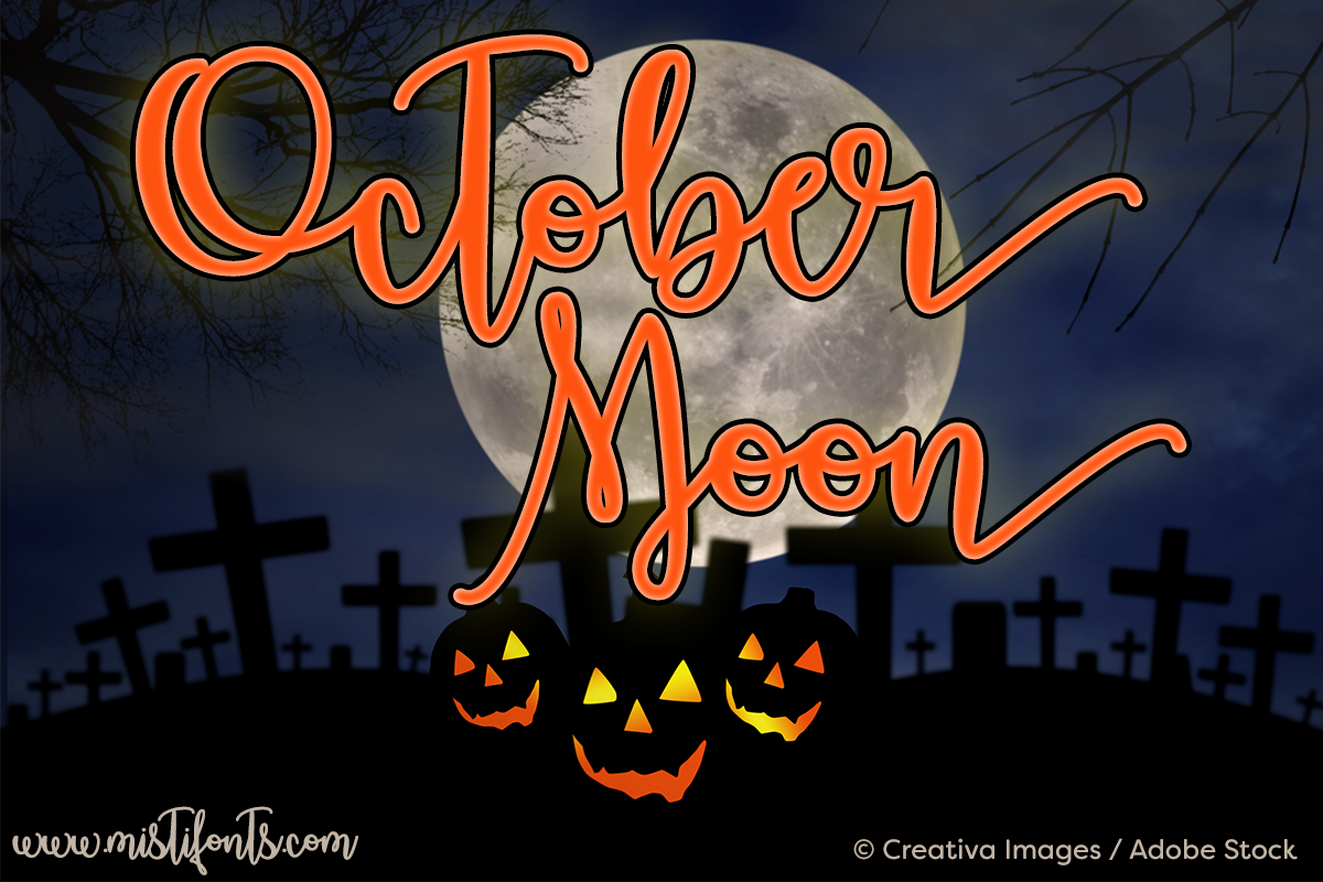 Free October Moon Font