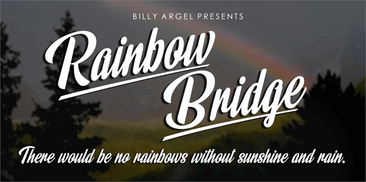 Free Rainbow Bridge Font