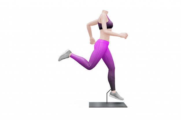 Free Female Sport Outfit Mock-Up Isolated Psd