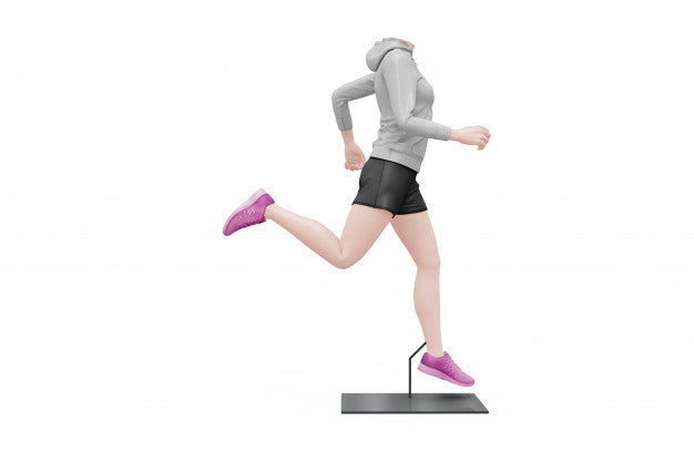 Free Female Sport Outfit Mock-Up Isolated Psd