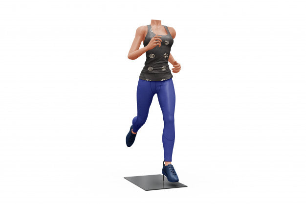 Free Female Sport Outfit Mock-Up Isolated Psd