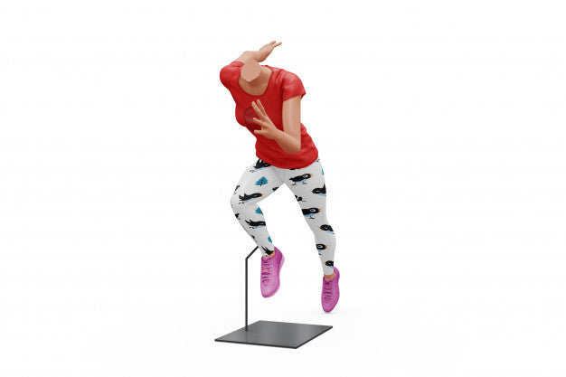 Free Female Sport Outfit Mock-Up Isolated Psd