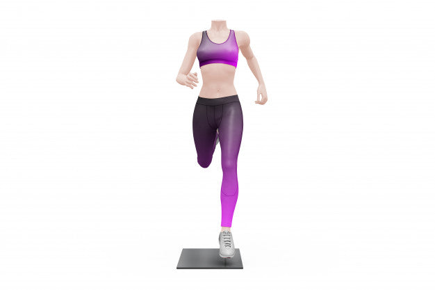 Free Female Sport Outfit Mock-Up Isolated Psd