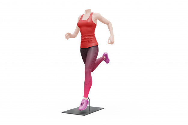 Free Female Sport Outfit Mock-Up Isolated Psd