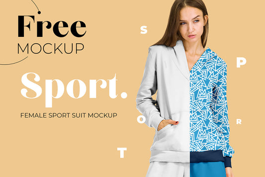 Free Female Sport Suit Mockup