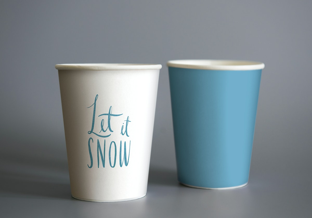 Free Festive Paper Cup Design Mockup
