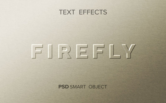 Free Firefly Text Effect Mockup Psd