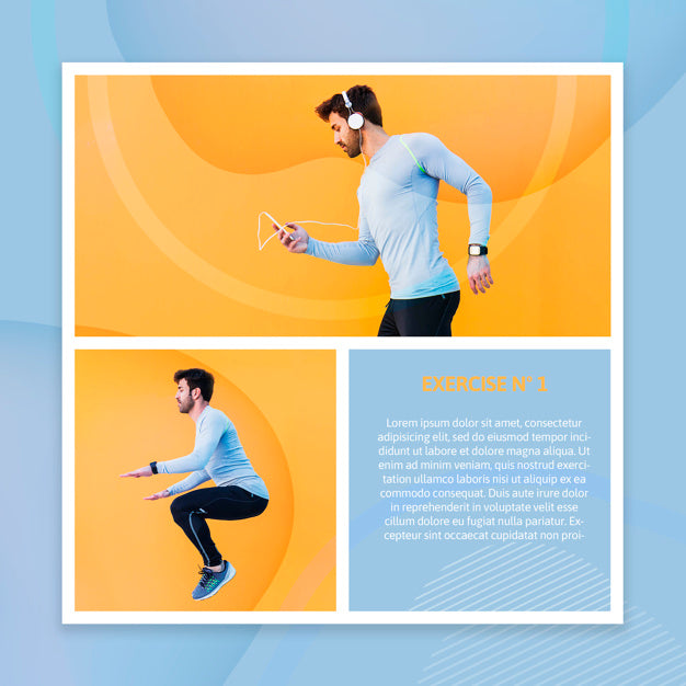 Free Fitness Mockup With Image Psd