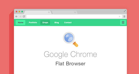 Free Flat Browsers Set Psd
