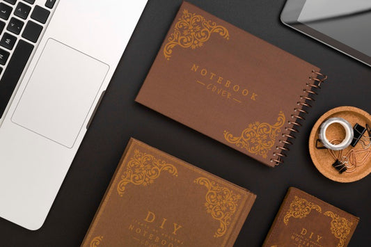 Free Flat Lay Arrangement With Notebooks Psd
