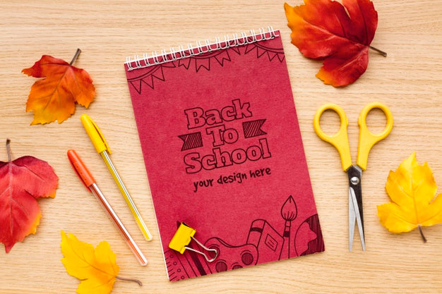 Free Flat Lay Back To School Arrangement Mock-Up Psd