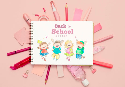 Free Flat Lay Back To School Concept Psd