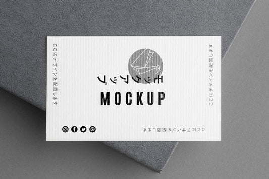 Free Flat Lay Business Card Mock-Up Composition Psd