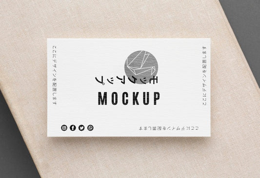 Free Flat Lay Business Card Mock-Up Composition Psd