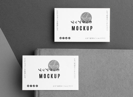 Free Flat Lay Business Card Mock-Up Psd