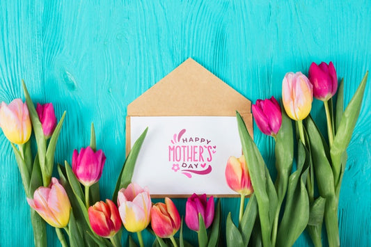 Free Flat Lay Card Mockup For Easter Psd