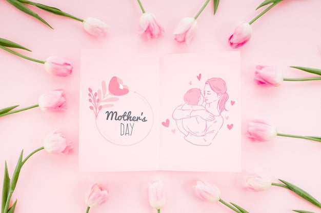 Free Flat Lay Card Mockup For Easter Psd