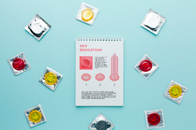 Free Flat Lay Condoms And Notebook Psd