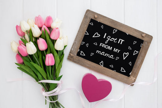 Free Flat Lay Copyspace Mockup For Mother´S Day Psd