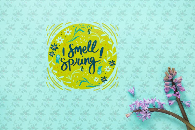 Free Flat Lay Copyspace Mockup For Spring Psd