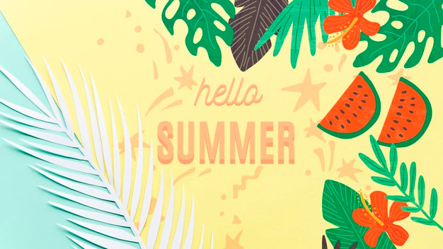 Free Flat Lay Copyspace Mockup For Summer Concepts Psd