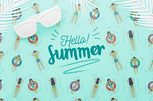 Free Flat Lay Copyspace Mockup For Summer Concepts Psd