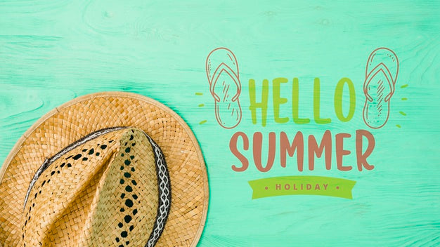 Free Flat Lay Copyspace Mockup With Summer Concept Psd