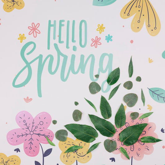 Free Flat Lay Copyspace With Spring Concept Psd