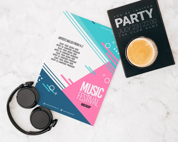 Free Flat Lay Cover Mockup On Workspace Psd – CreativeBooster