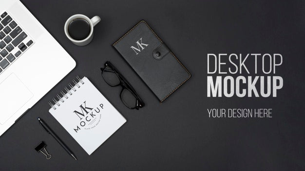 Free Flat Lay Desk Concept With Items Psd