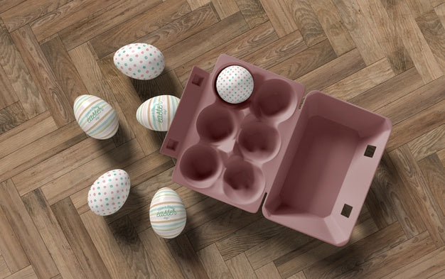 Free Flat Lay Formwork Eggs With Eggs Psd