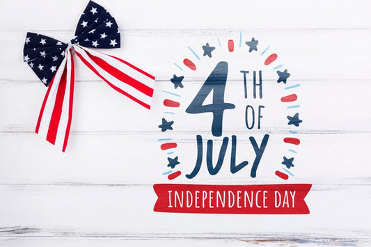 Free Flat Lay Independence Day Mockup With Copyspace Psd