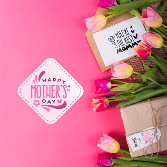 Free Flat Lay Label Mockup For Easter Psd