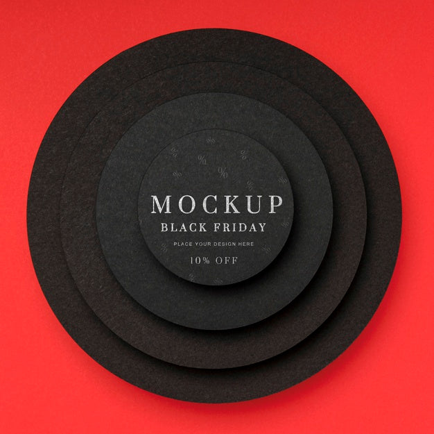 Free Flat Lay Mock-Up Black Friday Psd