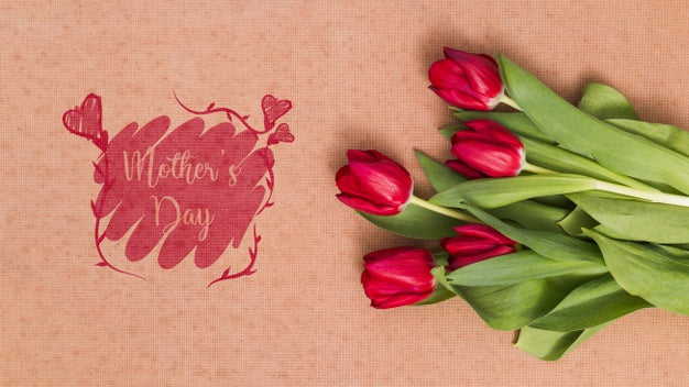 Free Flat Lay Mothers Day Composition With Copyspace For Logo Psd