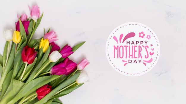 Free Flat Lay Mothers Day Composition With Copyspace For Logo Psd