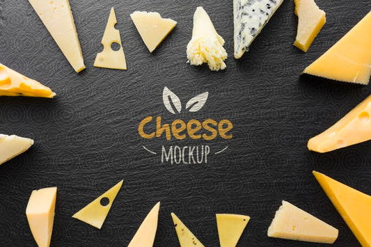 Free Flat Lay Of Assortment Of Locally Grown Cheese Psd