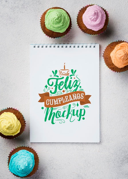 Free Flat Lay Of Birthday Concept Mock-Up Psd
